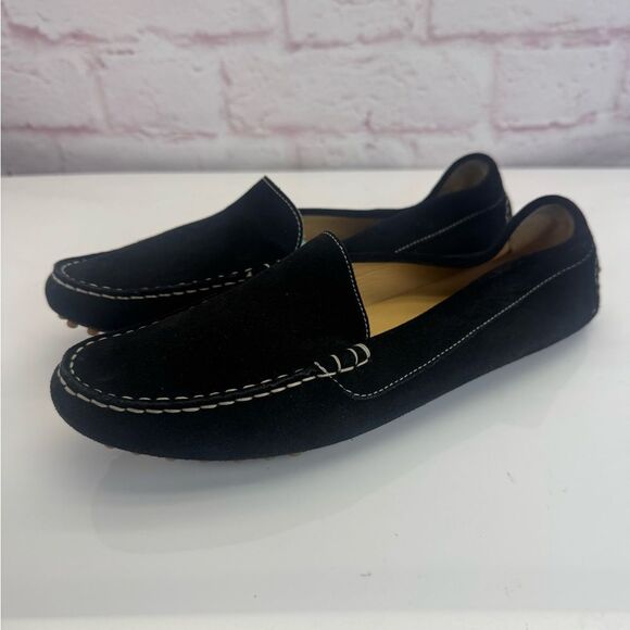 M Gemi Italian Black Suede Loafers 42 Men’s 9 - Picture 3 of 7